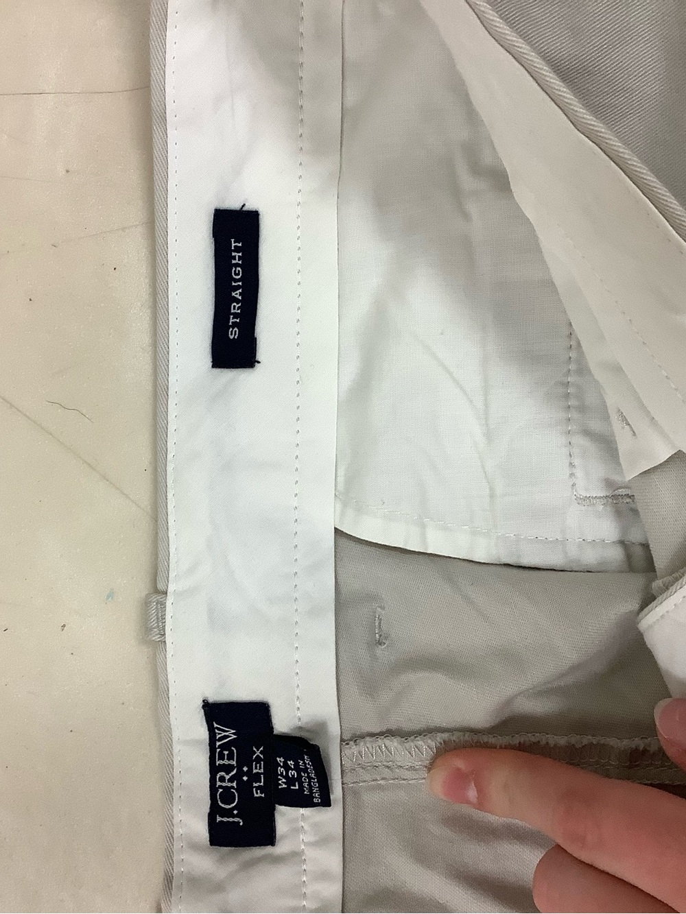 J. Crew Straight Chinos in Light Beige